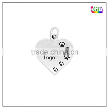 Custom design logo heart pendant
