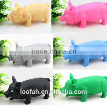 Screaming pig rubber pet toy