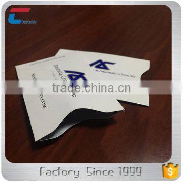 Cheap Paper Coated RFID Blocking Sleeves for RFID Smart Card