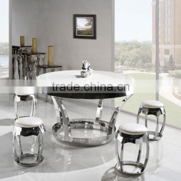 TH282 new design round marble top dining set