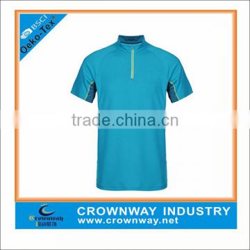 92% polyester 8% spandex mens collar sport t shirts for running