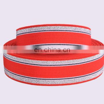 customized shiny striped elastic band
