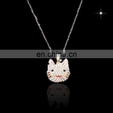 Promotional wholesale custom crystal souvenir metal rhinestone necklace for women MCB-0013