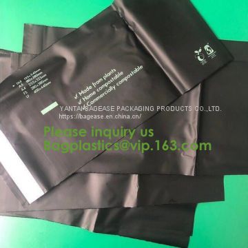 Compostable biodegradable packaging mailing bag with handle,Biodegradable compostable plastic courier shipping envelope