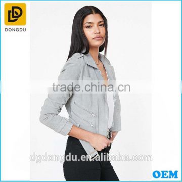 Good Prices Superior Quality Casual Ladies Fashion Biker Leather Jacket
