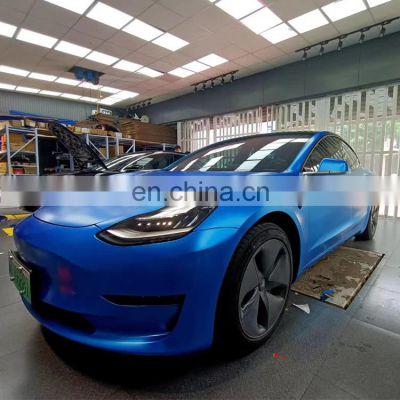 Electricity Light Venecian Blue Car Vinyl Wrap Air Self-adhesive Decoration Roll Film Vehicle Auto Stickers