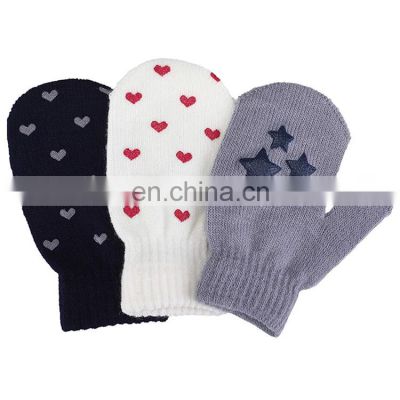 Soft Functional Winter Knitted Gloves, Stretch Magic Mittens for Children Kids