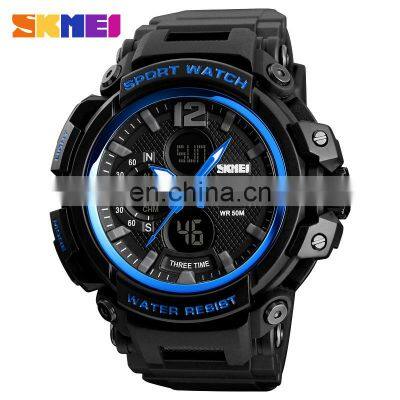 SKMEI high quality dual time sports waterproof digital men watch #1343