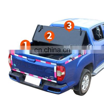 pickup accessories 2018 hilux tri- fold hard tonneau cover for Tundra ranger Mitsubishi triton L200 tacoma