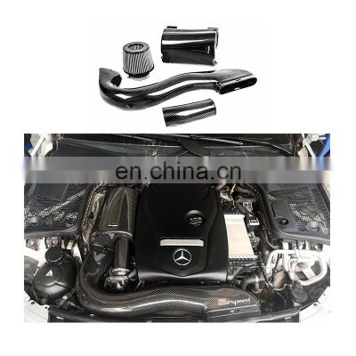 Easy to install Manufacturer Hot Sale Dry Carbon Fiber Cold Air Intake Kit For BENZ W205 C200
