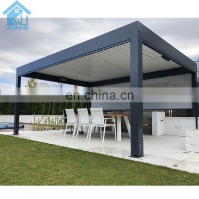 China supplier waterproof garden aluminium pergola motorised patio cover louver roof
