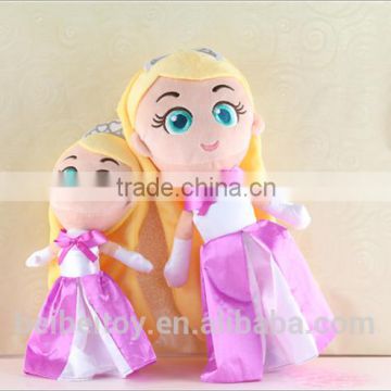 Lovely mommy baby dolls and soft stuffed plush dolls for kids toys