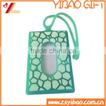 Wholesale Custom Silicone luggage Tag With Blue And White Color