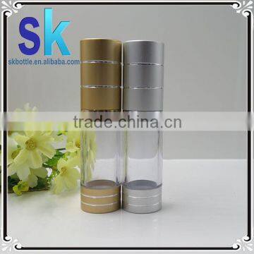 personal care Empty Round Aluminum airless container spray container aluminum airless pump bottle