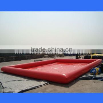 Pink plastic inflatable swimming pool, largest inflatable pool