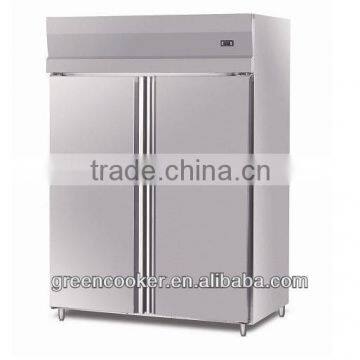 upright stainless steel refrigerator