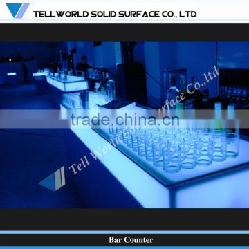 Translucent counter top corain LED wine bar lighting