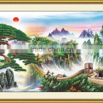 mountain clouds landscape ink chinese traditional wallpaper