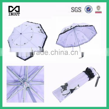 beautiful 3 folding china cheap umbrella