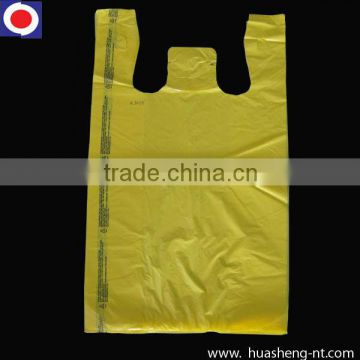 HDPE yellow vest handle plastic bag
