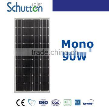 Mono solar cells 125*125 solar panel 90w with high requirement