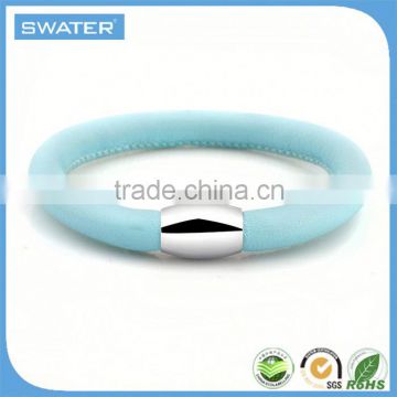 Best Selling Hot Chinese Products Light Blue Greek Leather Bracelet