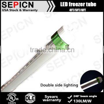 18w 8tube double sides dlc freezer lights 4ft 130lm/w ul led cooler light