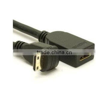 Down Angle Mini HDMI Extension cable male to female