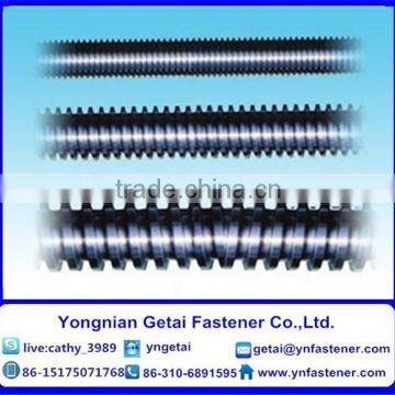 Carbon steel H.D.G / Electrical Galvanized screw rods with black /yellow zinc plated/blue white