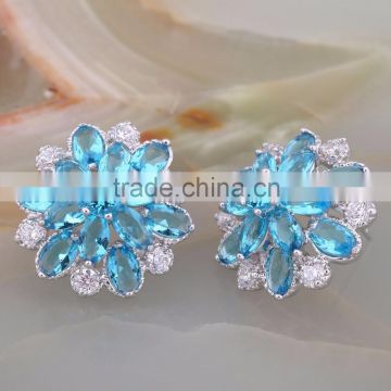 2015 wholeslae hawaiian flower earrings rose flower stud earrings