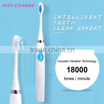 silicon bristle toothbrush waterproof battery powered electric toothbrush HCB-202