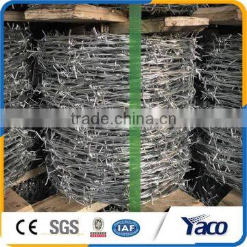 Beautiful surface treatment 1.57mm hi-tensile barbed wire price