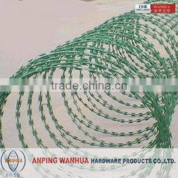 lowest price pvc coated razor wire mesh manufacturer (anping wanhua manufacturer)