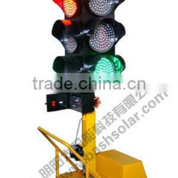 solar wheel traffic light, solar traffic sign 4 side, red green yellow light, moving