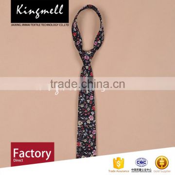 Custom made floral digital printed 100% cotton neckties for men