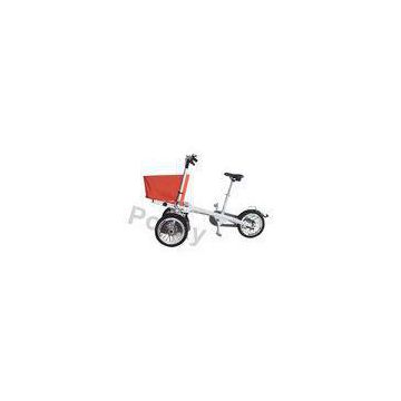Security Stable Red Child Carrier Bike , Foldable Bicycle with Shopping Bag