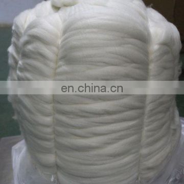 Fine dehaired natural white cashmere tops,dehaired and combed cashmere tops white