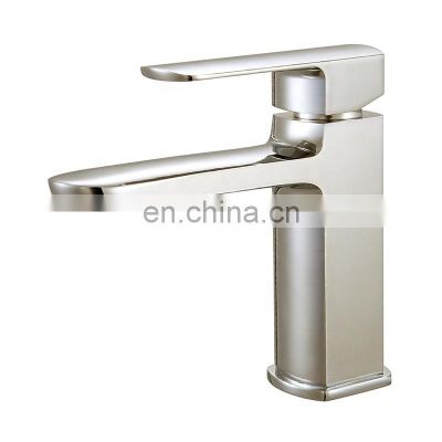 Chromed Stainless Steel Single Handle Bathroom Basin Faucet  Hot-cold Water Mixer Tap