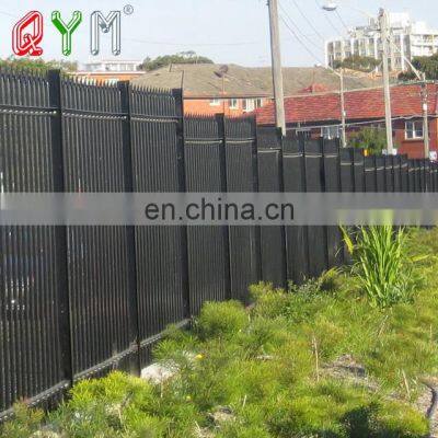 ornamental palisade fence wrought iron garden design