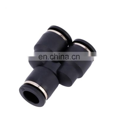 PY Series One Touch Three Way 4MM 6MM 8MM 10MM 12MM 14MM Quick Connector Plastic Pipe Pneumatic Fitting
