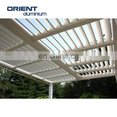 Yard used Automatic weatherproof Aluminum pergola Louver system