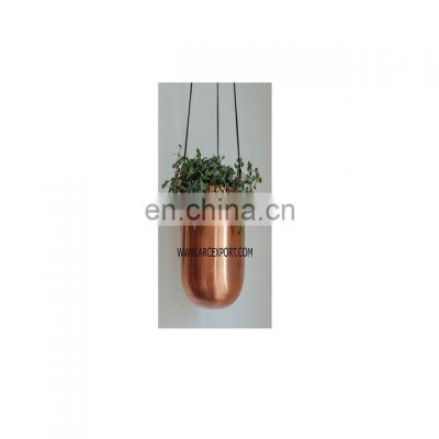 copper shiny high quality hanging planter