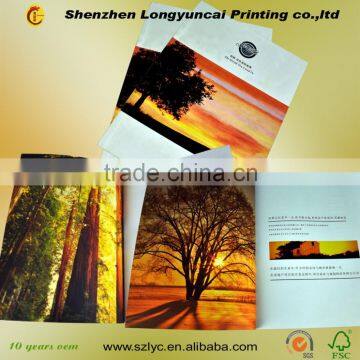 High quality landscape saddle stiching brochure manufacture in China