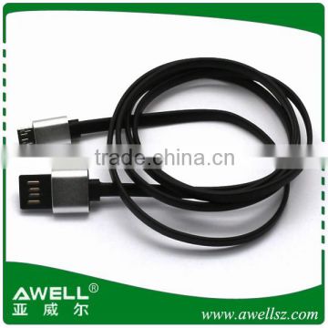 Gold supplier 5 wire noodle micro usb cable , braided micro usb flat cable made in China