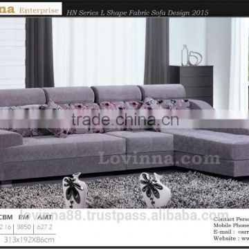 Malaysia Lovinna Fully Washable L Shape Fabric Sofa Design 2015