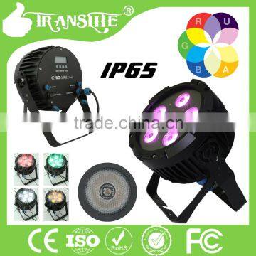 DMX512 Battery Powered Led stage Par ip65 waterproof LED 6pcs 6in1 RGBWA UV LED Par for Chrismas decoration