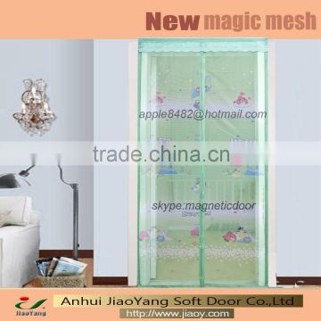 Door fly curtain with cartoon pattern for child room