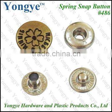 Eco-Friendly fashion custom logo snap fastener for clothes