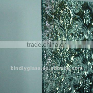 5mm silver flora tempered glass