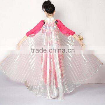 Transparent Silver cheap Belly Dance Wings Children Belly Dance Isis Wings